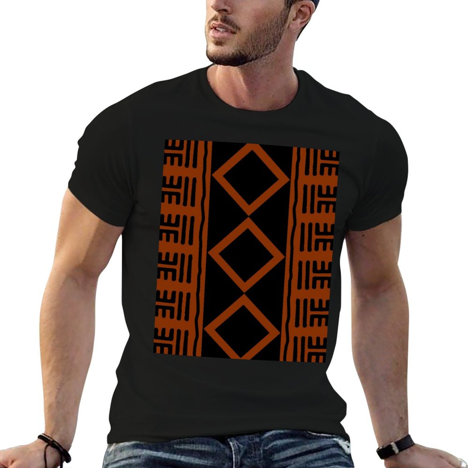Rust Colored African Mudcloth  - đánh giá và giá Mudcloth Print Top