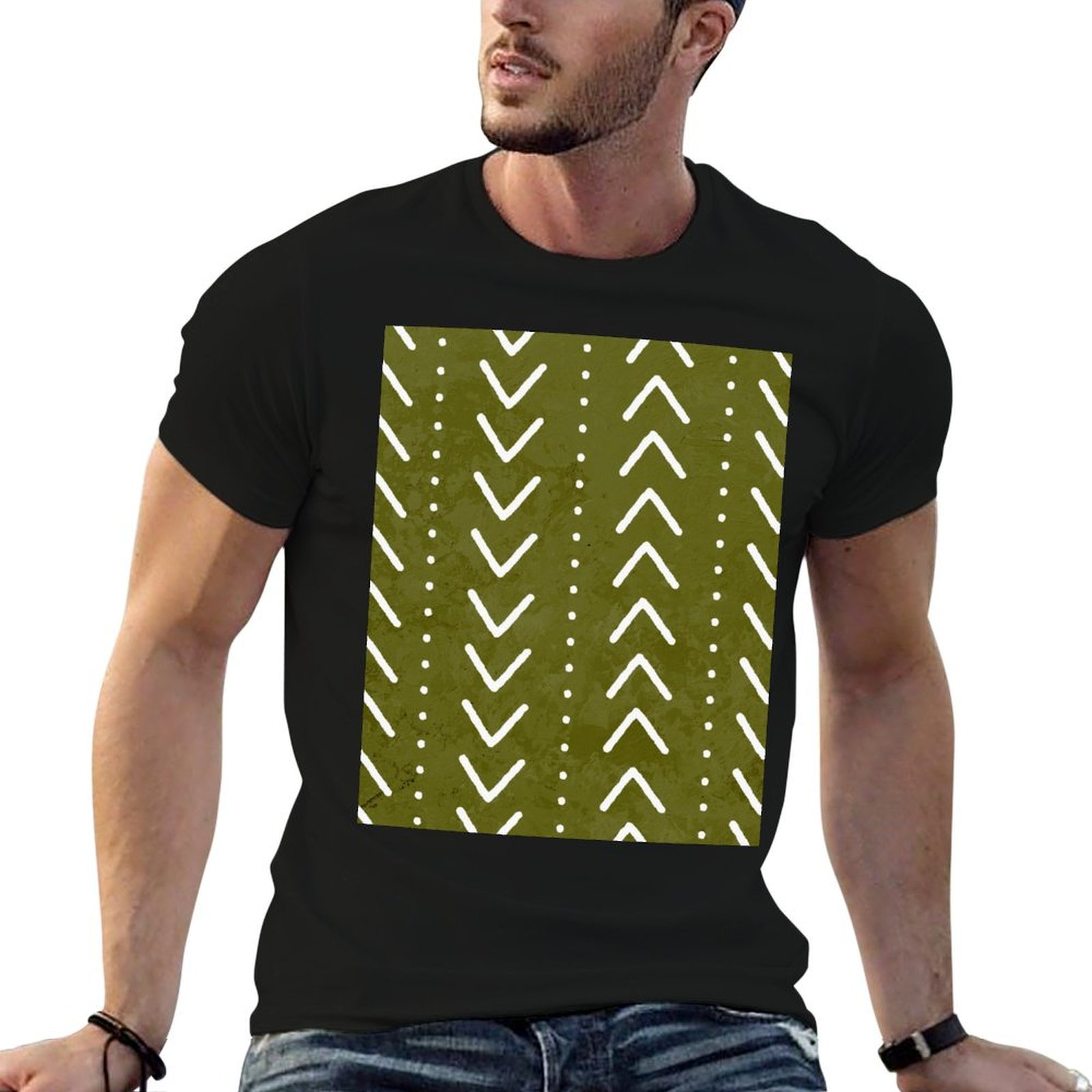 Olive Green Mudcloth Arrows Pa - đánh giá và giá Mudcloth Print Top