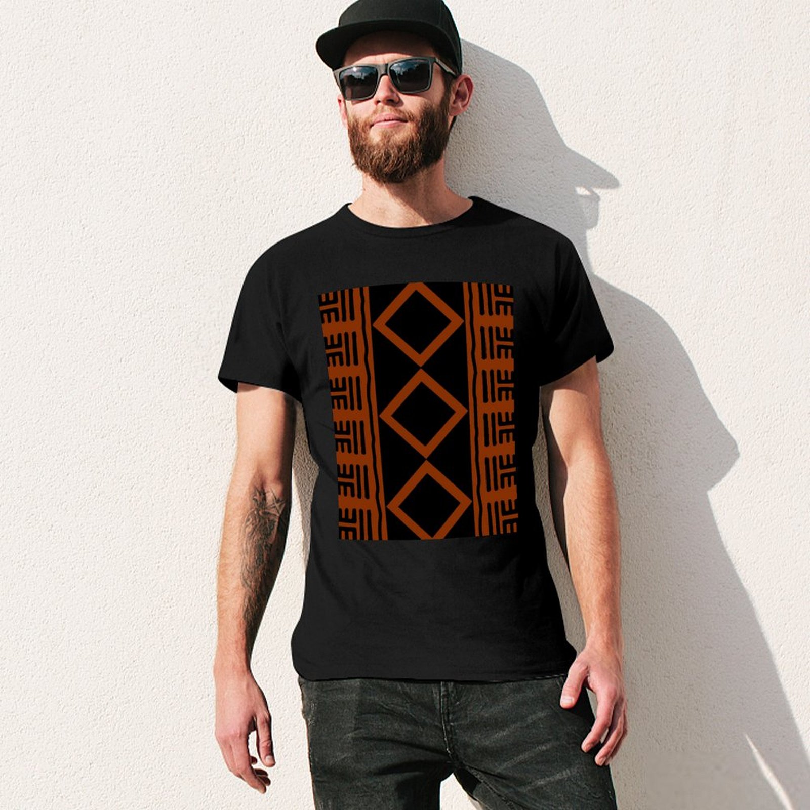 Rust Colored African Mudcloth  - đánh giá và giá Mudcloth Print Top