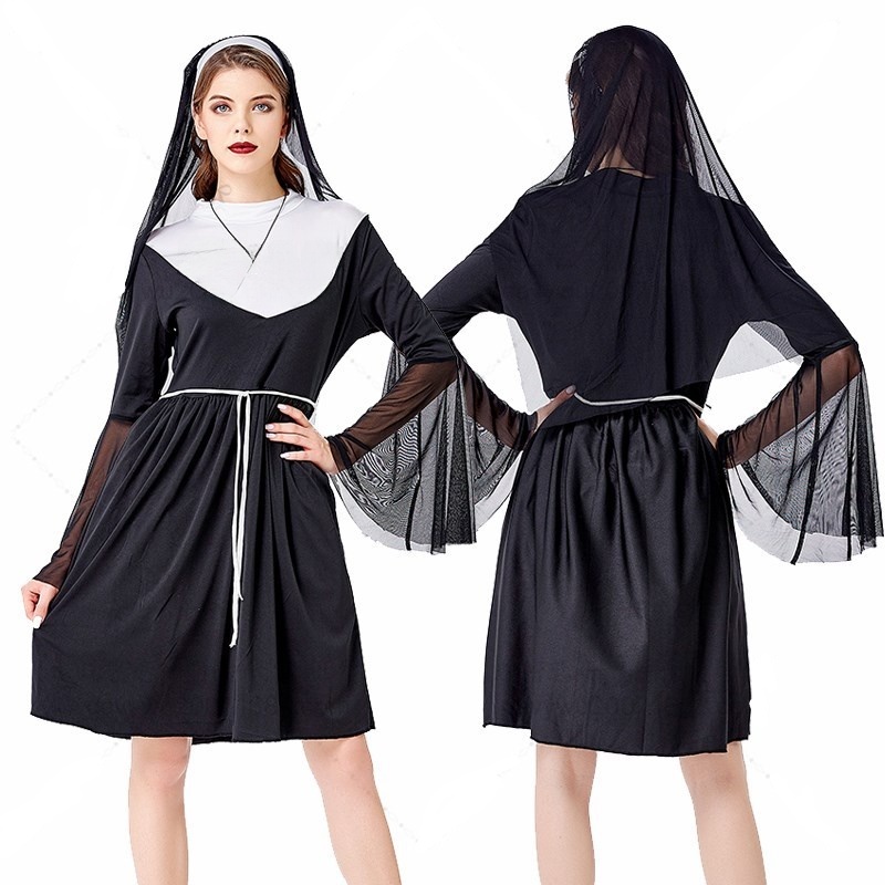 Black Nun Costume Halloween Ma - đánh giá và giá Ethnic Fashion Wear
