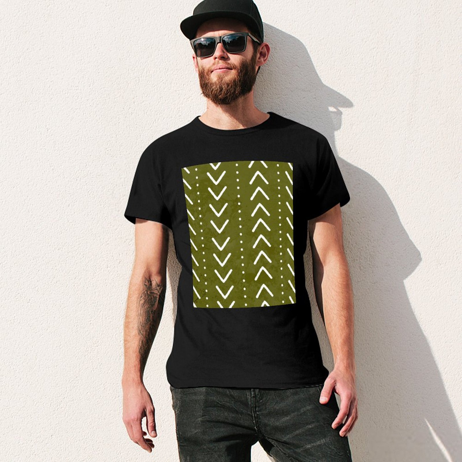 Olive Green Mudcloth Arrows Pa - đánh giá và giá Mudcloth Print Top