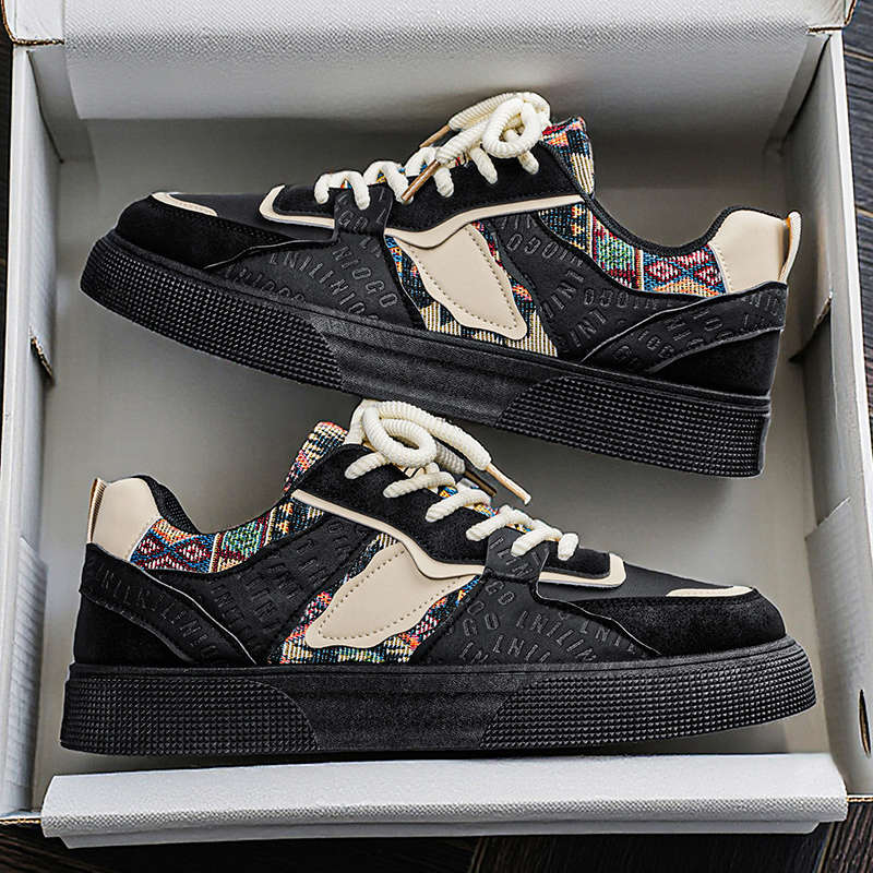 Men's Vintage Patchwork Platfo - đánh giá và giá Ethnic Fashion Wear
