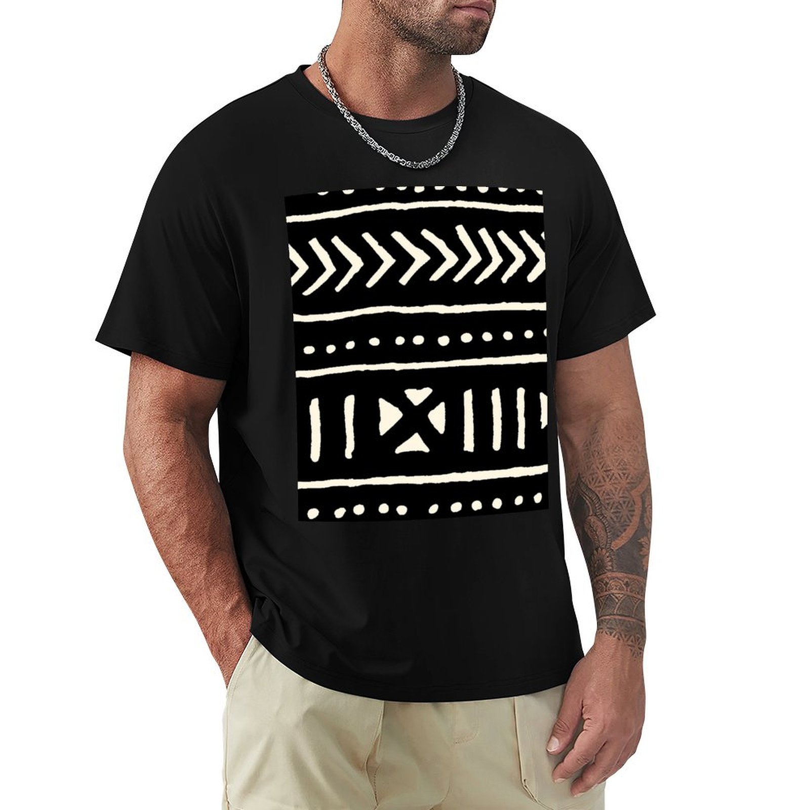african mud cloth black and wh - đánh giá và giá Mudcloth Print Top