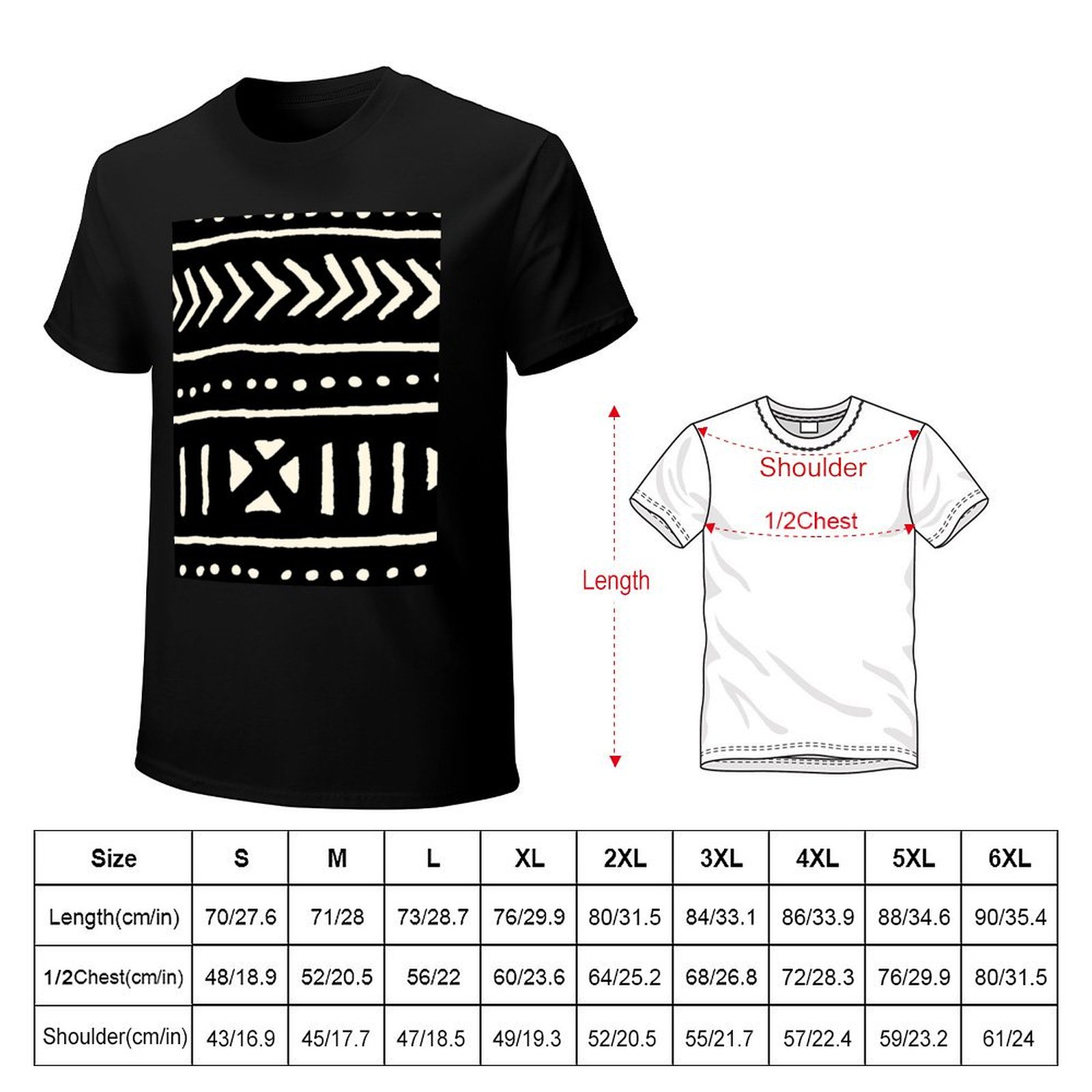 african mud cloth black and wh - đánh giá và giá Mudcloth Print Top