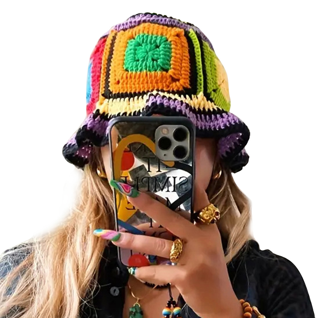 Purple-Edged Zuma Hat, Hand-Kn - đánh giá và giá Go Ethnic Fashion