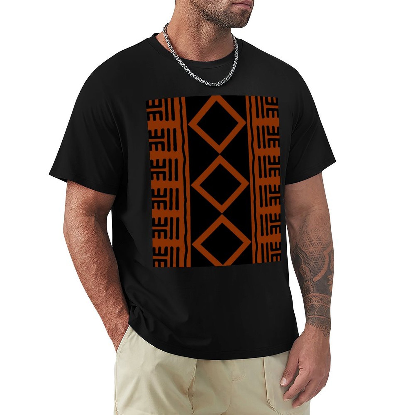 Rust Colored African Mudcloth  - đánh giá và giá Mudcloth Print Top